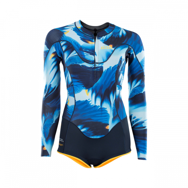 ION Amaze Hot Shorty Manga Larga 1.5mm Cremallera Delantera Mujer Azul Capsule