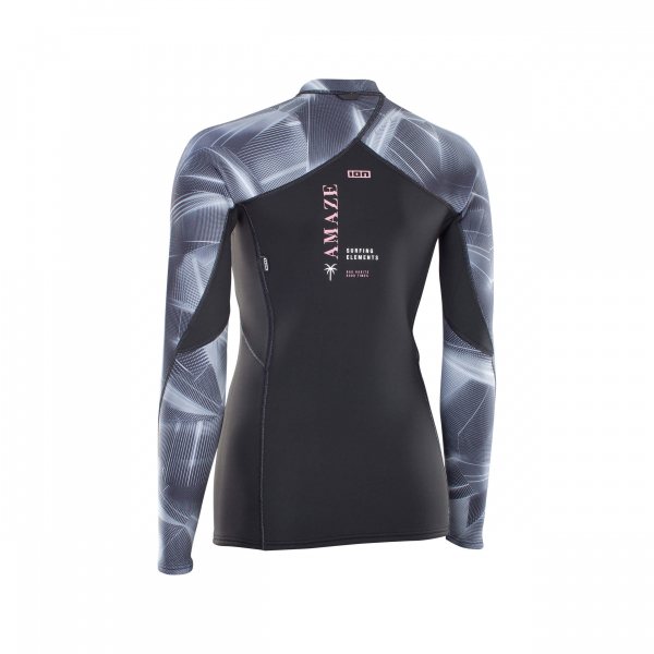 ION Neo Top Manga Larga 2/2mm Mujer láser negro