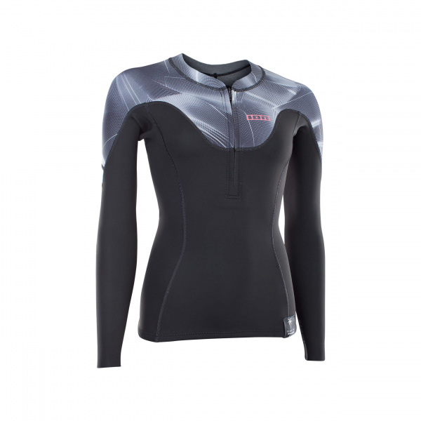 ION Neo Zip Top Rashguard 1,5mm Männer laser black