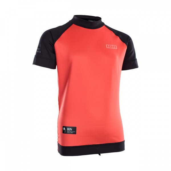 ION Capture Rashguard Kurzarm Jungs red/black