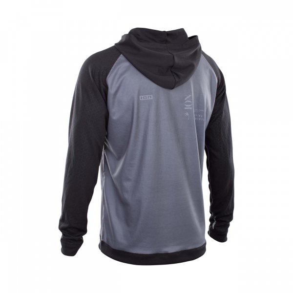 ION Wetshirt Capucha Manga Larga Hombre azul acero/negro