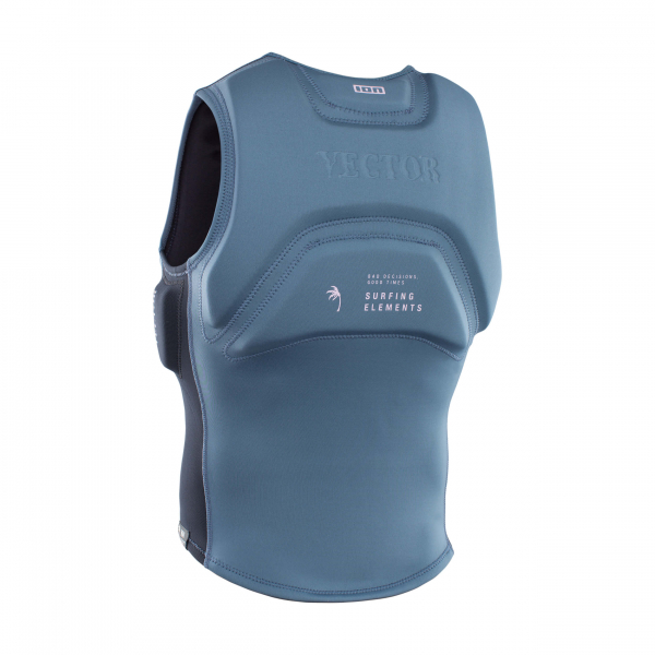 ION Vector Amp Weste Front-Zip Männer steel blue/black
