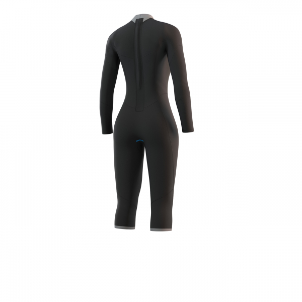 Mystic Brand Langarm Kurzbein Neoprenanzug 3/2mm Back-Zip Flatlock Frauen Night Blue