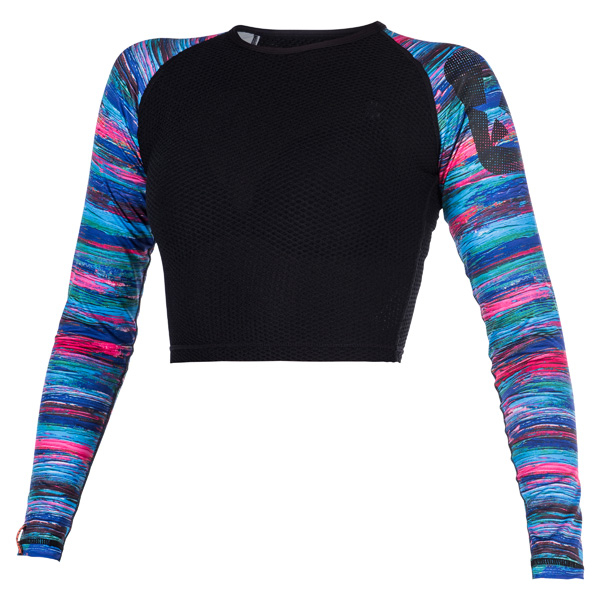 Mystic Dazzled Longarm Shorty Croptop Women Purple Rainbow 2018 Frontview