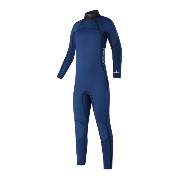 Mystic Star Wetsuit 3/2 Back-Zip Flatlock Junior Night Blue