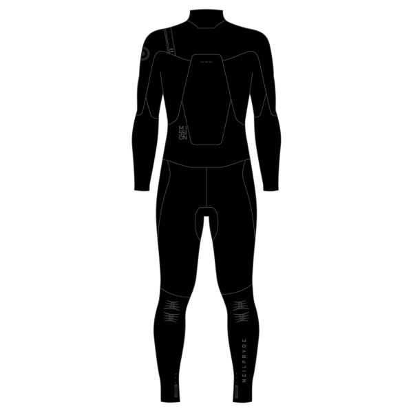 Neilpryde Mission Neoprenanzug 5/4mm Frontzip Männer C1 Schwarz