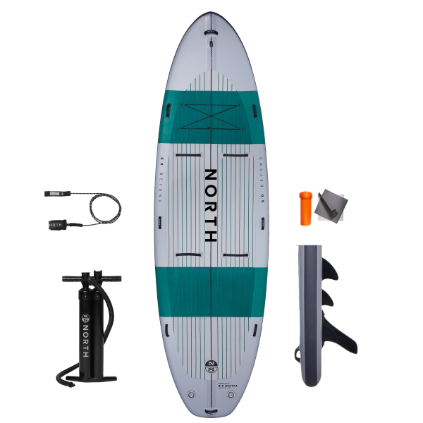 North SUP Big Bertha Aufblasbares Standup Paddle Board Himmel Grau 17'0" x 59" x 5.5" OneSize