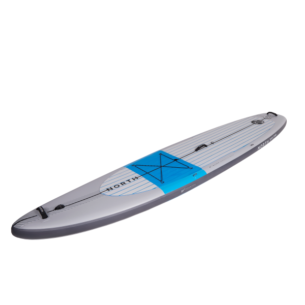 North SUP Pace Tour Aufblasbares Standup Paddle Board Package Himmel Grau
