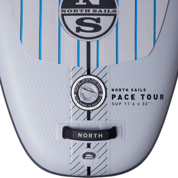 North SUP Pace Tour Aufblasbares Standup Paddle Board Package Himmel Grau