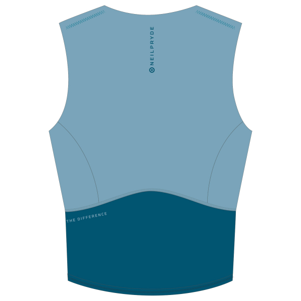 Neilpryde Storm chaleco de protección contra impactos cremallera frontal mujeres C1 negro / azul claro
