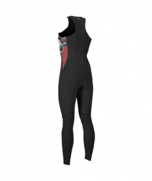 O'Neill Bahia Sleeveless Neoprenanzug 1,5 mm Front-Zip Frauen Schwarz/Twiggy/Tearose