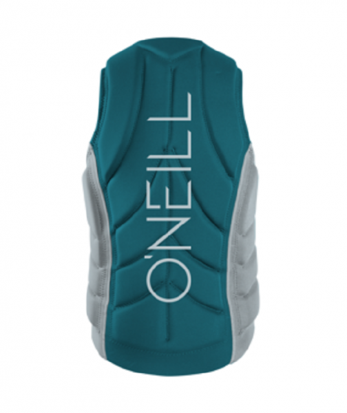 O'Neill Slasher Comp Impact Vest Front-Zip Uomo Tide Pool/Cool Grey