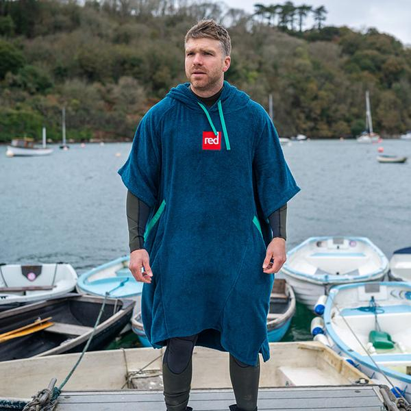 Red Original Luxury Towelling Change Poncho Unisex Navy