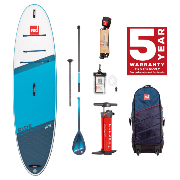 Red Paddle Co RIDE SUP 10'8" x 34" x 4.7" MSL SET Blau-Weiss