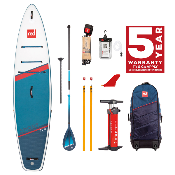 Red Paddle Co SPORT SUP 11'0" x 30" x 4.7" MSL SET Azul-Blanco