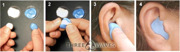 Three Waves Protección auditiva a medida para deportes acuáticos
