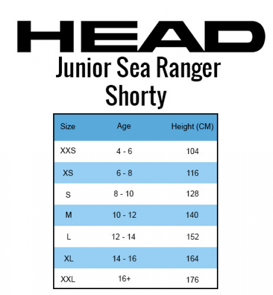 Head Sea Ranger 1.5 muta corta verde per bambini