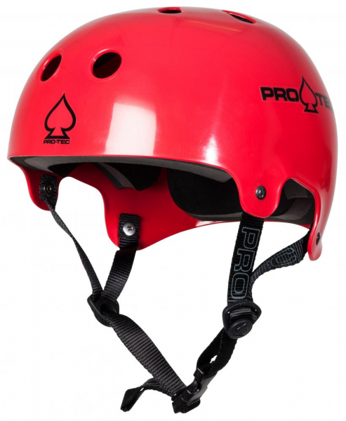 Pro-Tec Old School Wake Water Sports Helmet Gloss Red Front View
