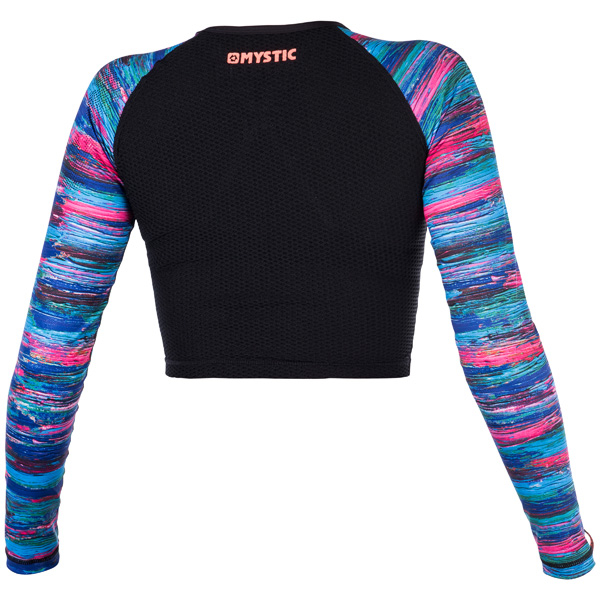 Mystic Dazzled Long Sleeve Shorty Croptop Women Purple Rainbow