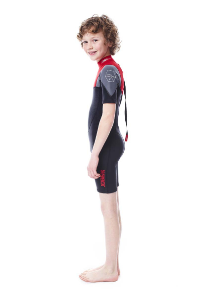 Jobe Boston Shorty Neoprenanzug 2mm Back Zip Kinder Rot