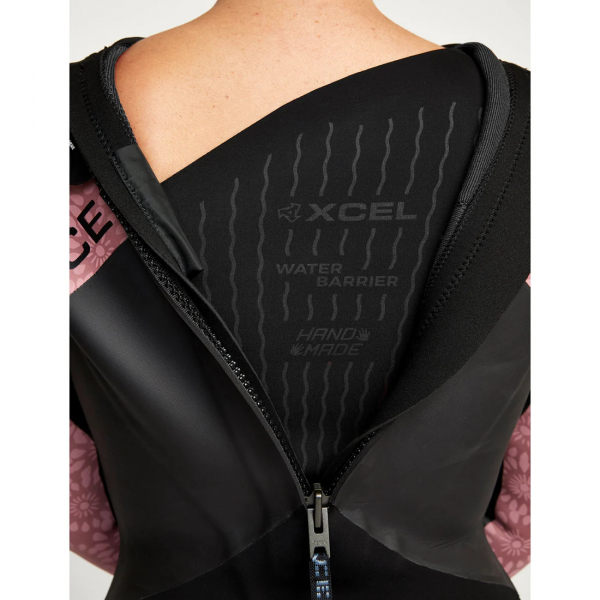 Traje de buceo Xcel Axis X OS 4/3mm Cremallera dorsal Mujer Grafito / Flor de Mora
