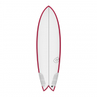 Surfboard TORQ TEC BigBoy Fish 6.10 Rail Berry