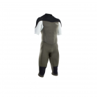 ION Element Traje de neopreno de manga corta 3/2mm Cremallera dorsal Hombre oliva oscuro/blanco/negro