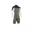 ION Element Shorty Langarm 2/2mm Back-Zip Männer dark olive/white/black