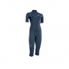 ION Element Traje de neopreno de manga corta 3/2mm Cremallera dorsal Mujer azul oscuro