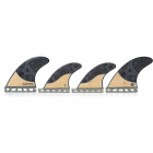 FUTURES Quad 4 Fin Set Rasta Honeycomb