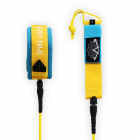 ARIINUI SUP Spiral Knee Leash 9.0 Yellow Blue