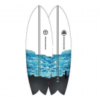 Surfboard VENON Node 5.9 Twinfin Retro Fish marble