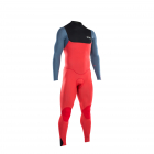 ION Seek Core Semidry Neoprenanzug 5/4mm Back-Zip Männer red/steel blue/black
