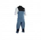 ION Seek Core Overknee Neoprenanzug Kurzarm 3/2mm Back-Zip Männer steel blue/white/black