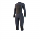 Mystic Brand Langarm Kurzbein Neoprenanzug 3/2mm Back-Zip Flatlock Frauen Night Blue
