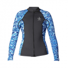 Xcel Axis Ocean Ramsey Neoprenanzug Langarm Top 2mm Front-Zip Frauen Schwarz/Aqua